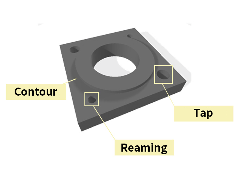 等高線加工・タップ加工・リーマ加工